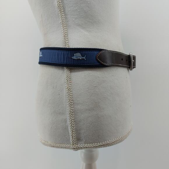 Vineyard Vines Belt Fishing Blue Ocean Marlin Moffit Sailing - Picture 9 of 12